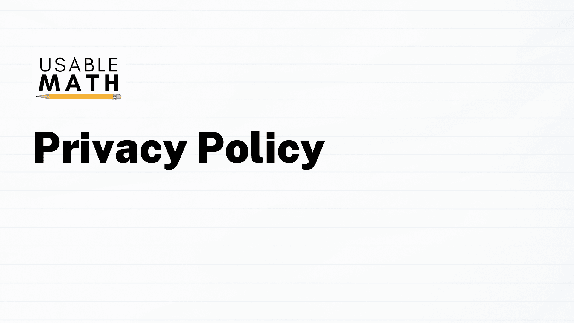 Privacy Policy
