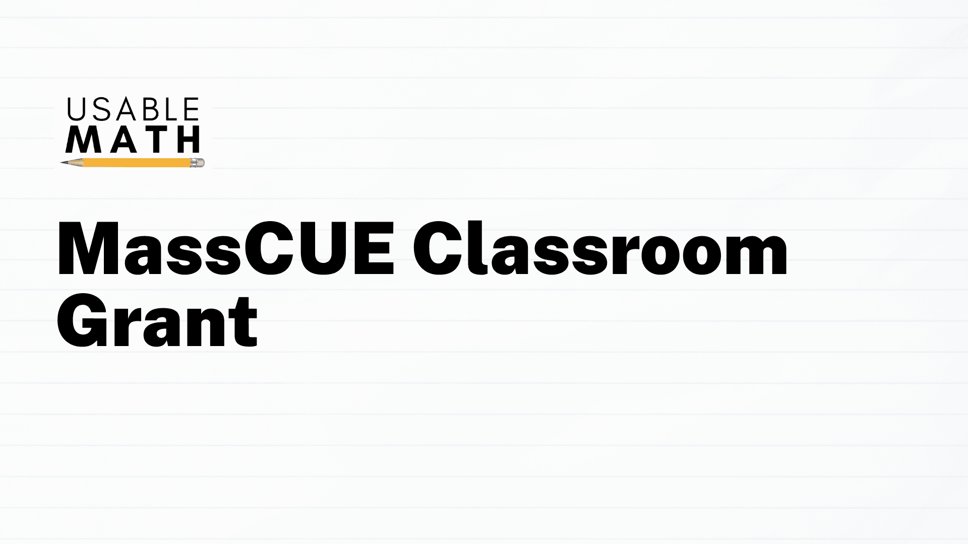 Usable Math featured on MassCUE OnCUE (External link)